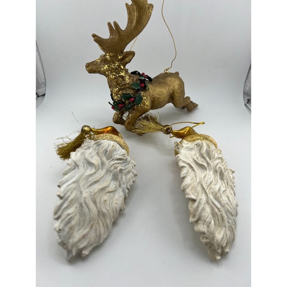 Home Decorative‎ Santa Claus Head and Flying Reindeer Christmas Tree Ornaments - Picture 2 of 9